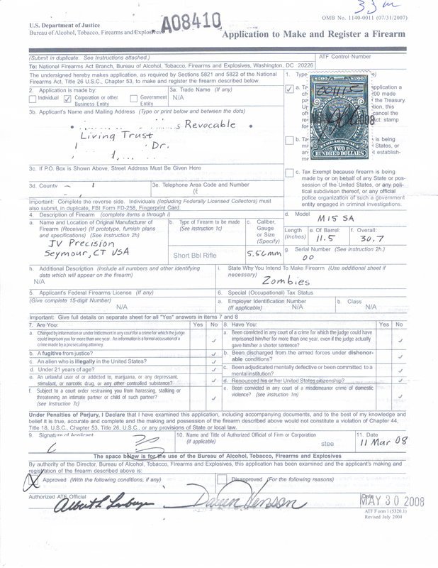 Atf Form 1 Example